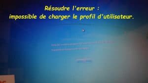 Résoudre l’erreur : impossible de charger le profil d’utilisateur.